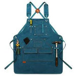 Load image into Gallery viewer, Aprons Blue Workmans Canvas Cross Back Apron
