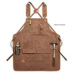 Load image into Gallery viewer, Aprons Khaki Workmans Canvas Cross Back Apron
