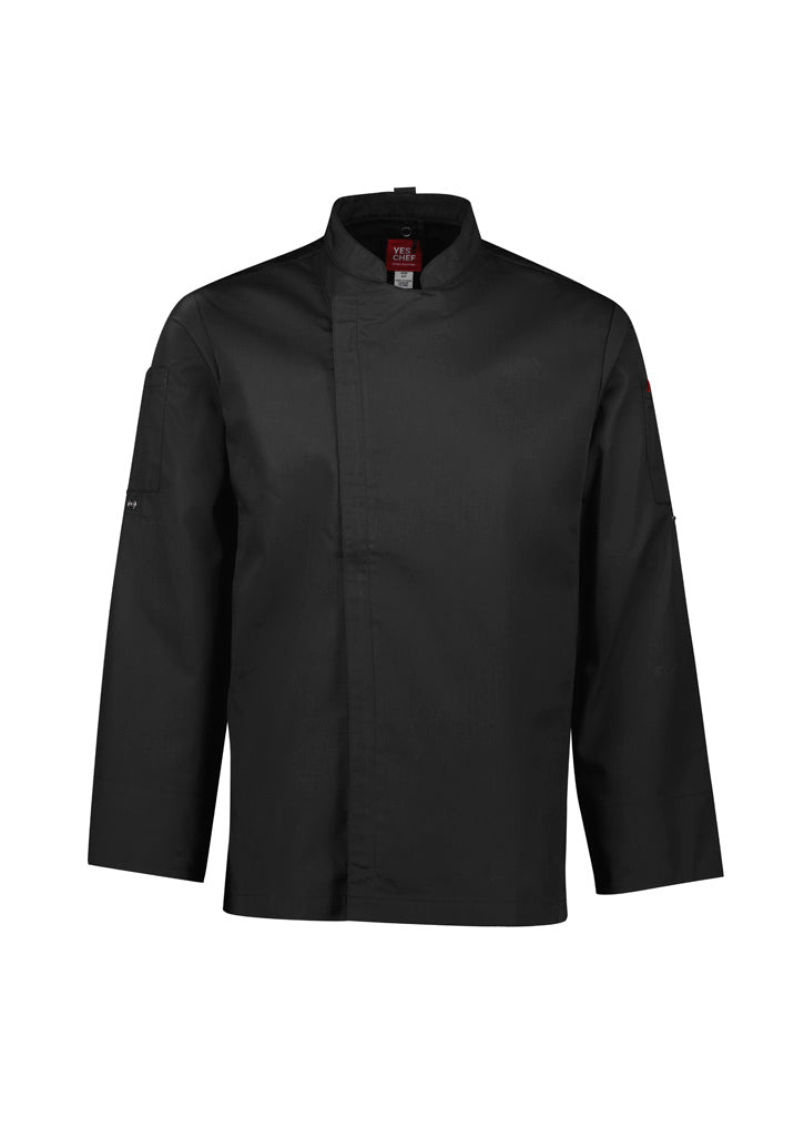 Black / L Mens Alfresco L/S Chef Jacket