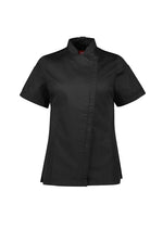 Load image into Gallery viewer, Black / XS Womens Alfresco S/S Chef Jacket
