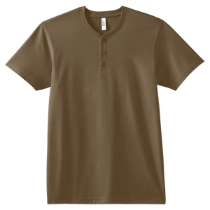 T-Shirt Heather Army / S American Apparel Henley Tee