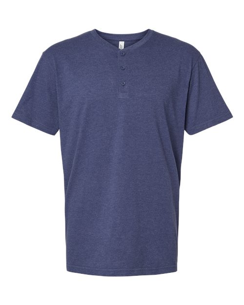 T-Shirt Heather Indigo / S American Apparel Henley Tee