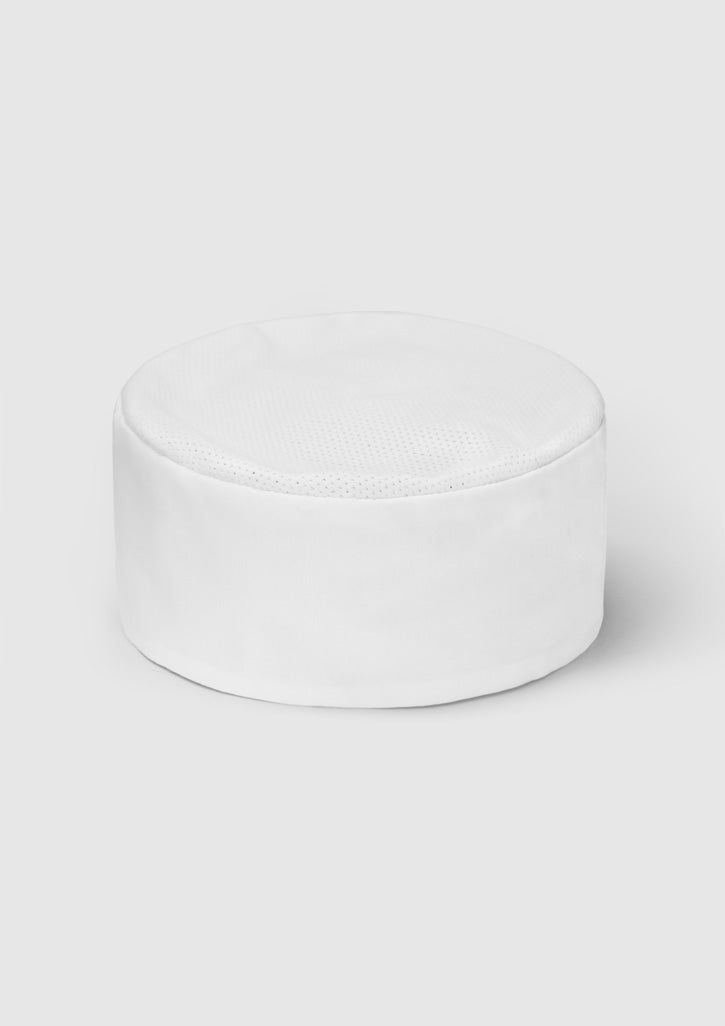 White Mesh Flat Top Hat