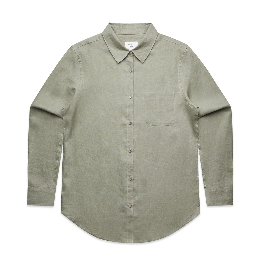 Shirt Eucalyptus / X Women's Linen Shirt