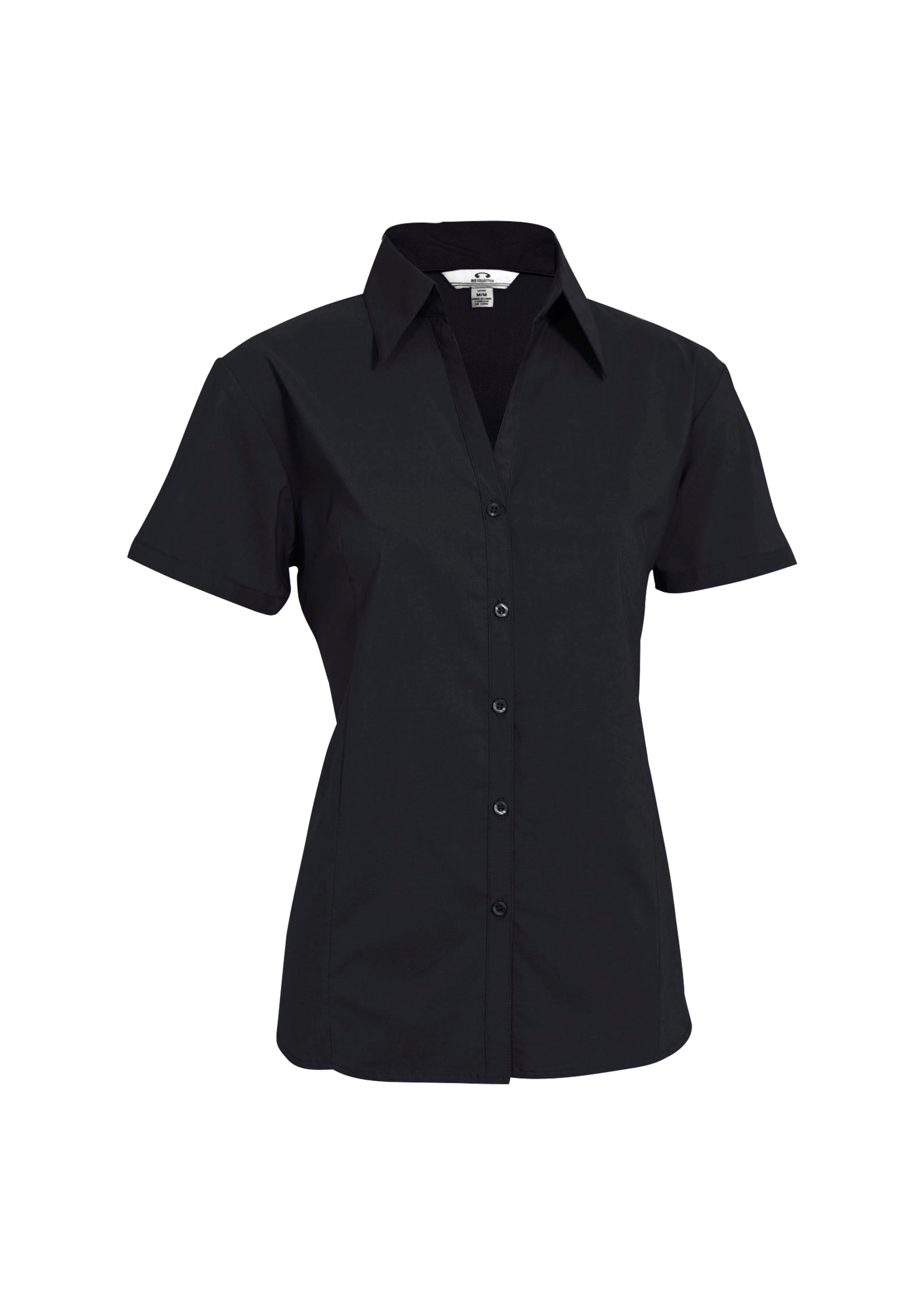 Black / 6 Ladies Metro Short Sleeve Shirt
