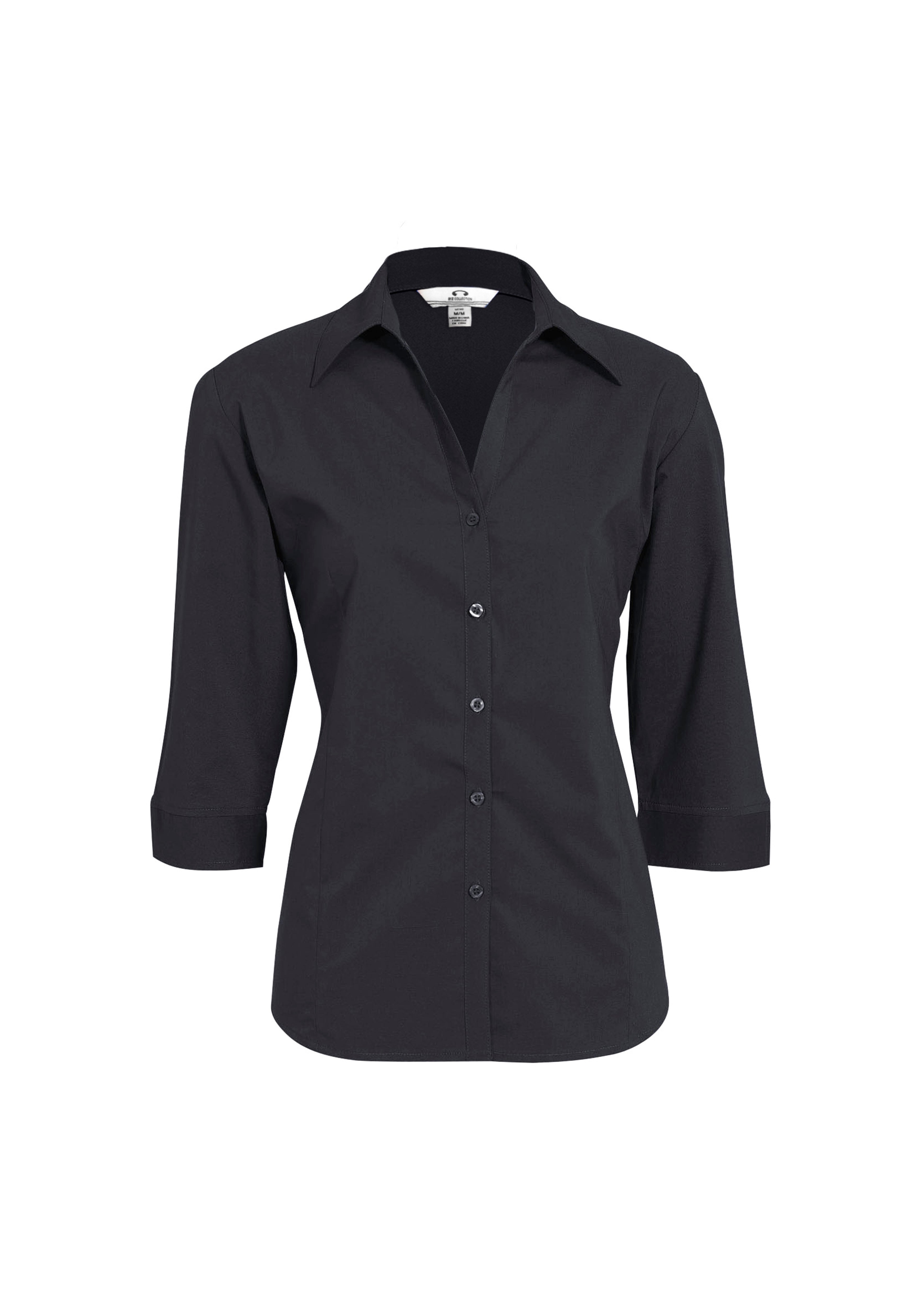 Charcoal / 6 Ladies Metro 3/4 Sleeve Shirt
