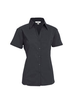 Load image into Gallery viewer, Charcoal / 6 Ladies Metro Short Sleeve Shirt

