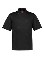 Load image into Gallery viewer, Chef Shirt Black / XS Mens Zest S/S Chef Jacket
