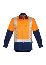 Load image into Gallery viewer, Men&#39;s Hi Vis Spliced Industrial Shirt - Shoulder Taped
