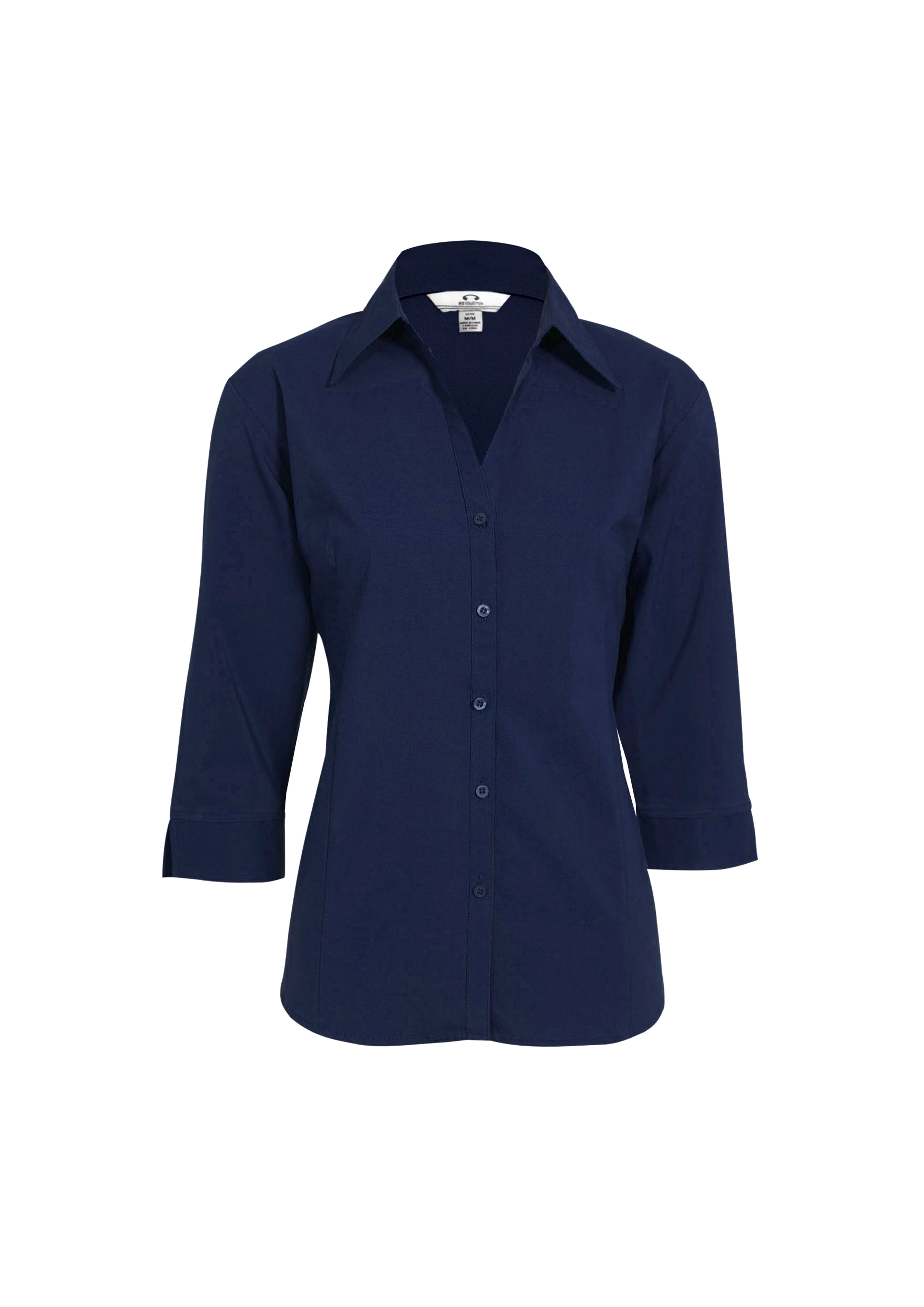 Navy / 6 Ladies Metro 3/4 Sleeve Shirt