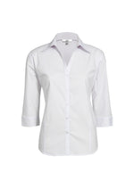 Load image into Gallery viewer, White / 6 Ladies Metro 3/4 Sleeve Shirt
