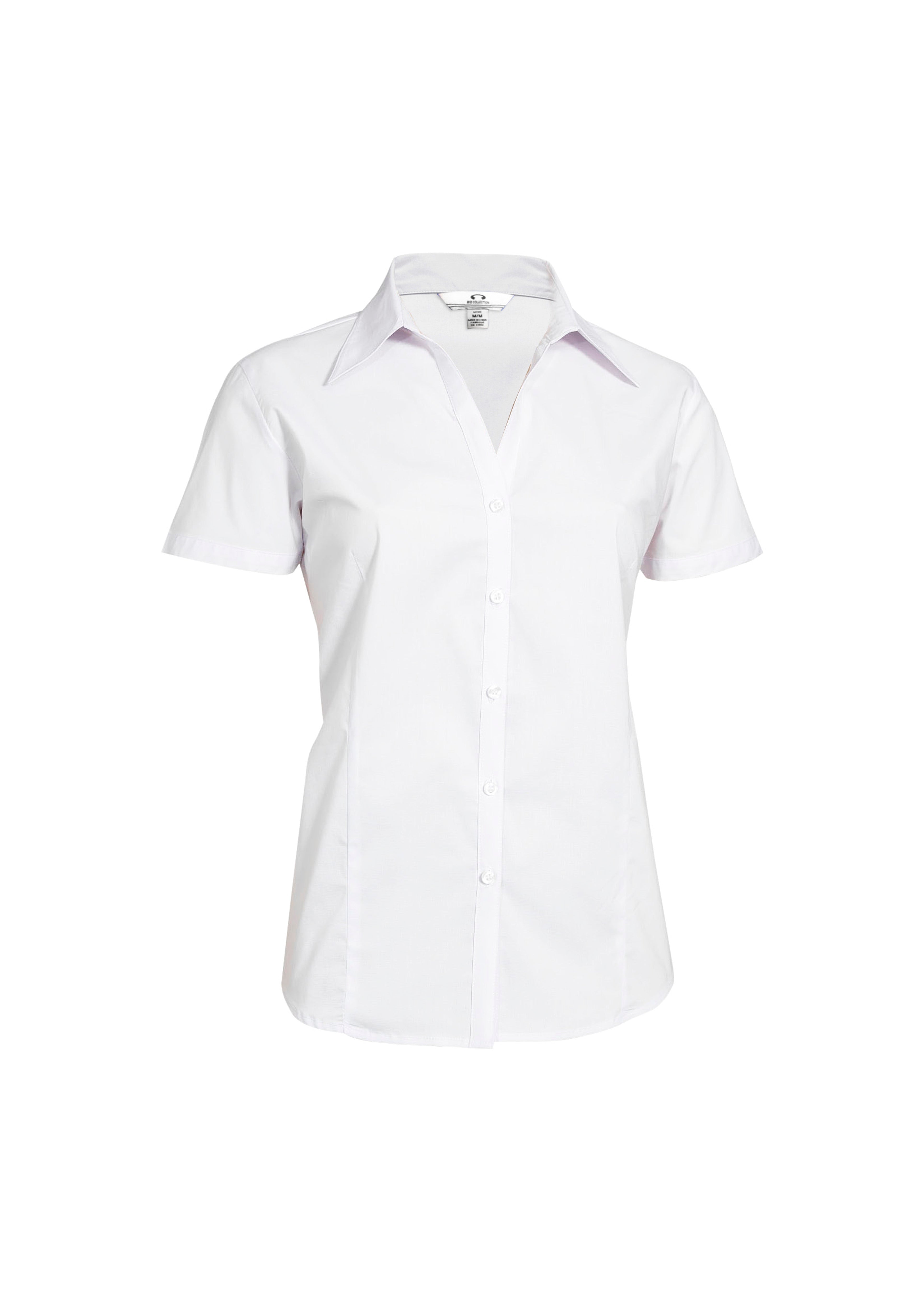 White / 6 Ladies Metro Short Sleeve Shirt