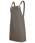 Load image into Gallery viewer, Apron Latte Brass Eyelet Canvas Apron with PU Strap
