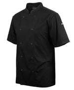 Load image into Gallery viewer, Chef Shirt Black / 3XS Unisex Snap Button S/S Chefs Jacket
