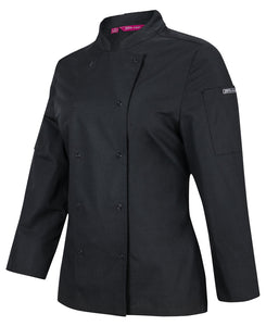 Chef Shirt Black / 6 Women's Snap Button L/S Chef Jacket