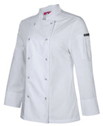 Load image into Gallery viewer, Chef Shirt White / 6 Women&#39;s Snap Button L/S Chef Jacket
