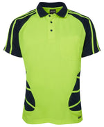 Load image into Gallery viewer, High Vis Lime/Black / S HI VIS Spider Polo
