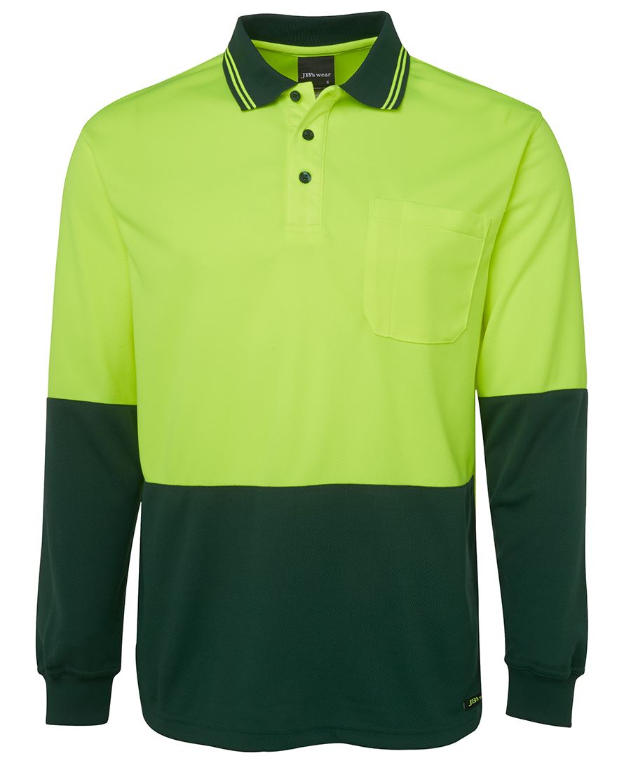 High Vis Lime/Bottle / S HI VIS Traditional Polo