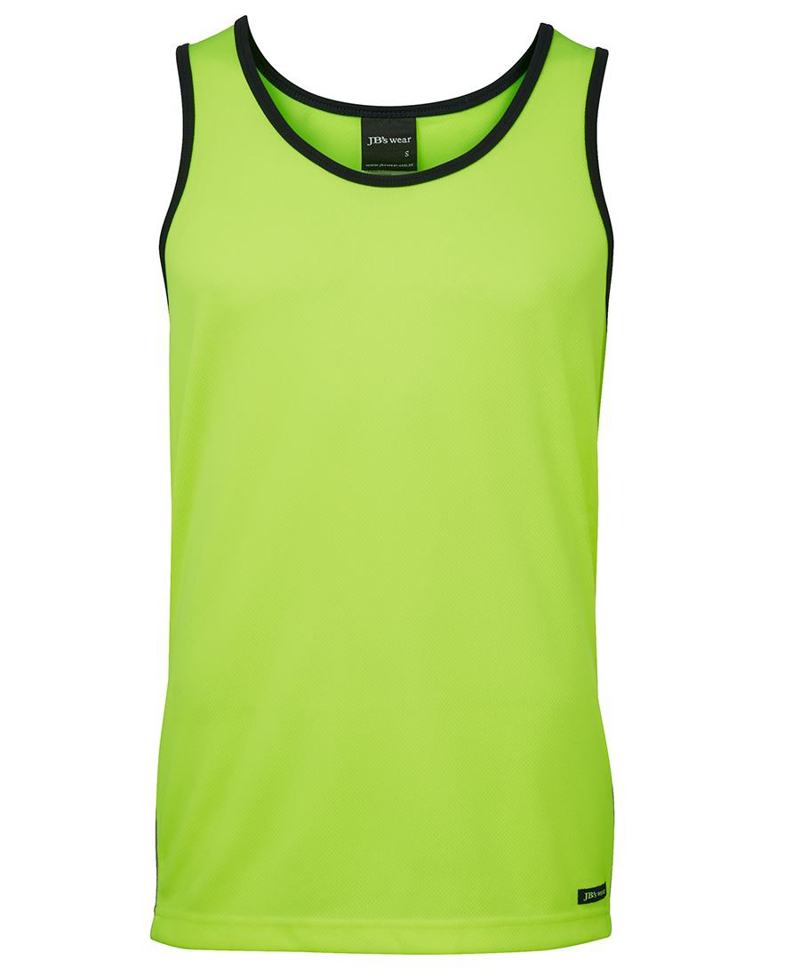 High Vis Lime/Navy / S HI VIS Singlet