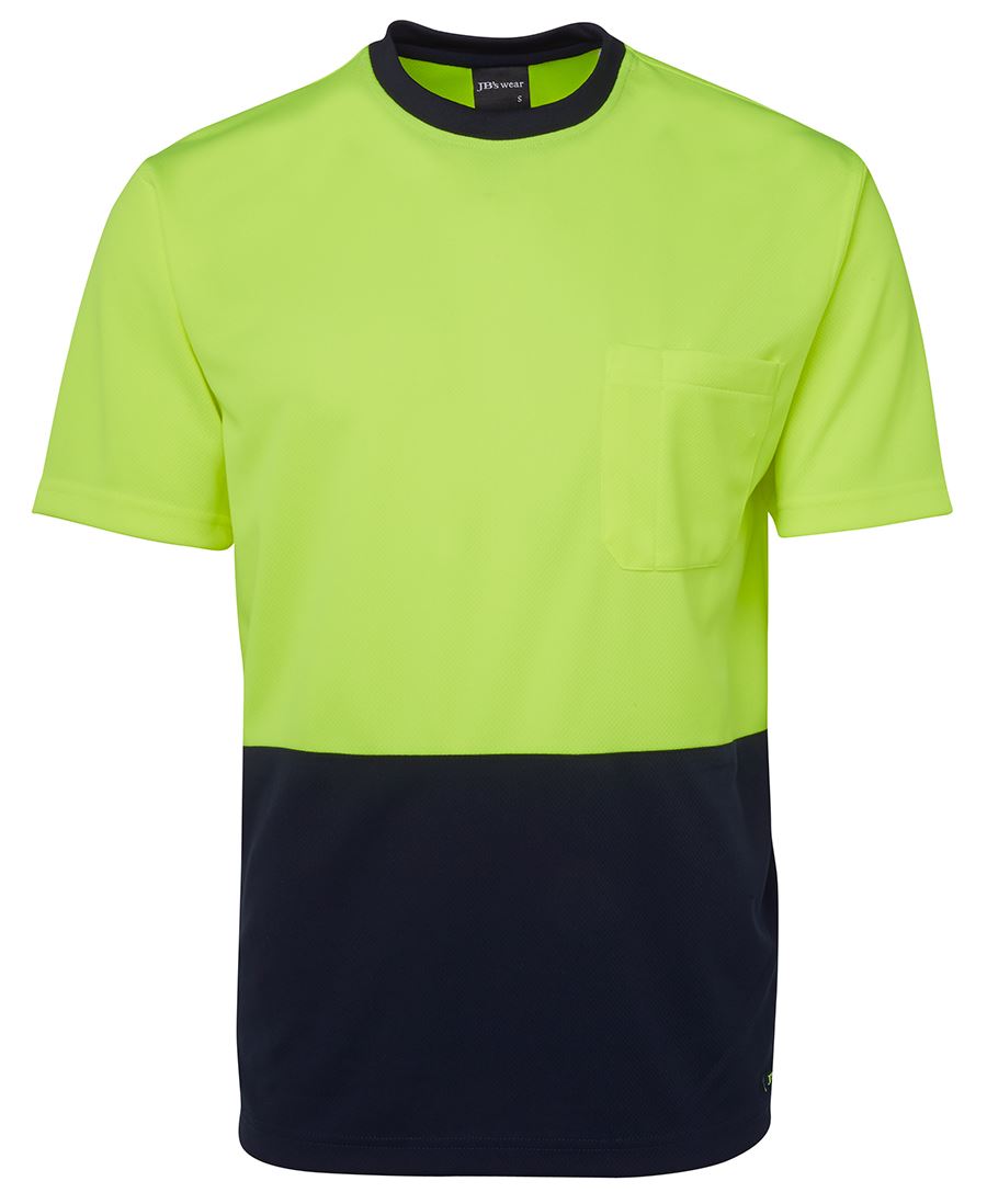 High Vis Lime/Navy / S HI VIS Tee