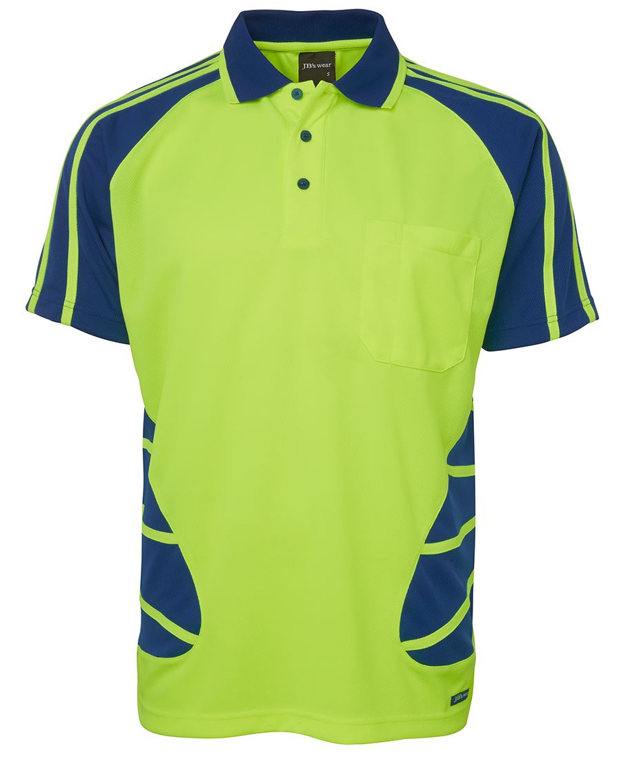 High Vis Lime/Royal / S HI VIS Spider Polo