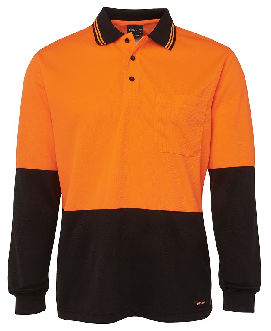 High Vis Orange/Black / S HI VIS Traditional Polo