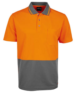 High Vis Orange/Charcoal / S HI VIS Polo