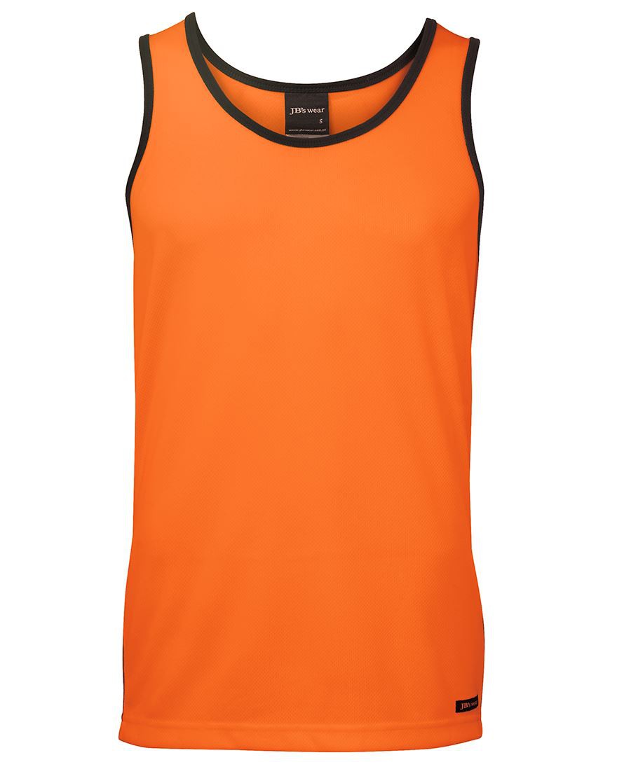 High Vis Orange/Navy / S HI VIS Singlet