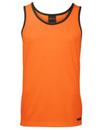 Load image into Gallery viewer, High Vis Orange/Navy / S HI VIS Singlet
