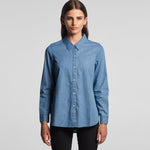 Load image into Gallery viewer, Women&#39;s Chambray Shirt - WORKWEAR - UNIFORMS - NZ
