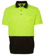 Load image into Gallery viewer, HI VIS Lime Polo - WORKWEAR - UNIFORMS - NZ
