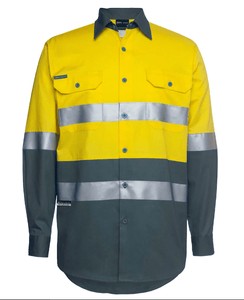 High Vis Yellow/Green Hi Vis L/S (D+N) 150G Work Shirt