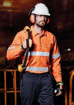 Load image into Gallery viewer, Mens FR Closed Front Hooped Taped Shirt - WORKWEAR - UNIFORMS - NZ
