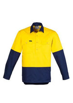 Load image into Gallery viewer, Mens Hi Vis Closed Front L/S Shirt - WORKWEAR - UNIFORMS - NZ
