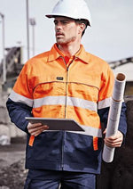 Load image into Gallery viewer, Mens Hi Vis Cotton Drill Jacket - WORKWEAR - UNIFORMS - NZ

