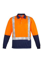 Load image into Gallery viewer, Mens Hi Vis Spliced Polo - Long Sleeve Shoulder Taped - WORKWEAR - UNIFORMS - NZ

