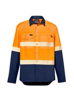 Load image into Gallery viewer, Mens Hi Vis Outdoor Segmented Tape L/S Shirt - WORKWEAR - UNIFORMS - NZ
