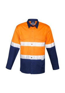 Mens Rugged Cooling Taped Hi Vis Spliced Shirt - WORKWEAR - UNIFORMS - NZ