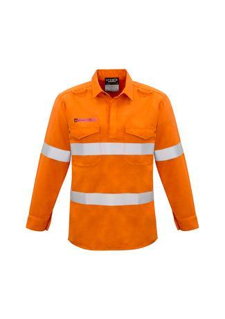 Mens FR Closed Front Hooped Taped Shirt - WORKWEAR - UNIFORMS - NZ