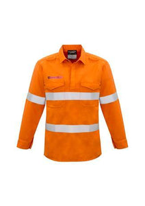 Mens FR Closed Front Hooped Taped Shirt - WORKWEAR - UNIFORMS - NZ
