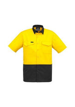 Load image into Gallery viewer, Mens Rugged Cooling Hi Vis Spliced S/S Shirt - WORKWEAR - UNIFORMS - NZ
