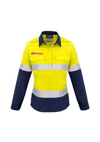 Womens FR Closed Front Hooped Taped Spliced Shirt - WORKWEAR - UNIFORMS - NZ