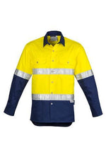 Load image into Gallery viewer, Mens Hi Vis Spliced Industrial Shirt - Hoop Taped - WORKWEAR - UNIFORMS - NZ
